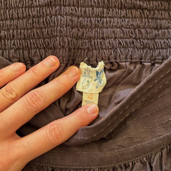 EDME & ESYLLTE purple corduroy midi skirt S 4 - Picture 7 of 7